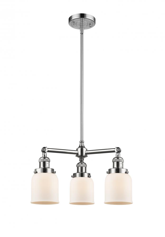 Bell - 3 Light - 19 inch - Polished Chrome - Stem Hung - Chandelier