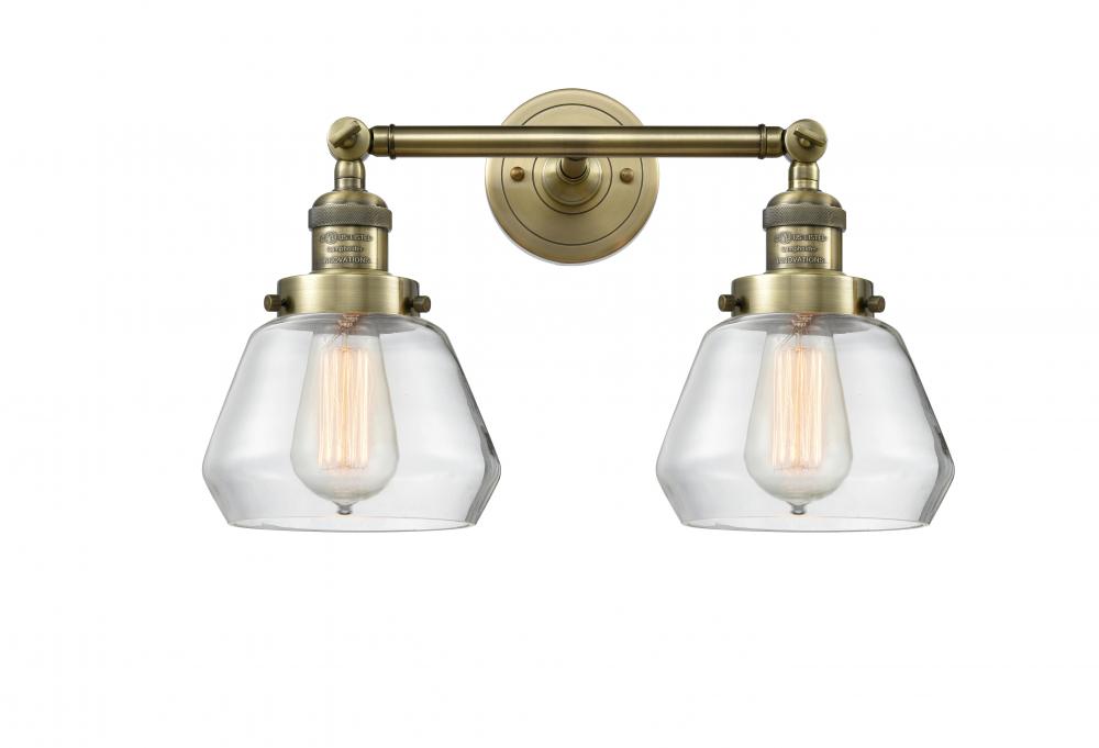 Fulton - 2 Light - 17 inch - Antique Brass - Bath Vanity Light