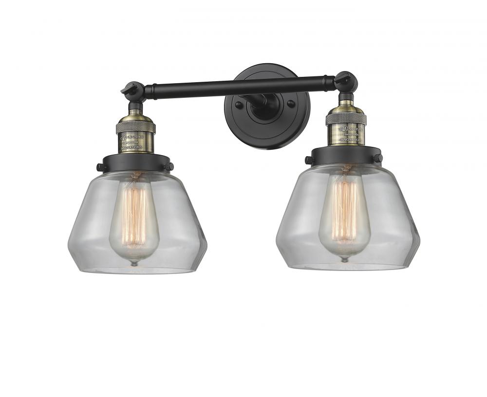 Fulton - 2 Light - 17 inch - Black Antique Brass - Bath Vanity Light