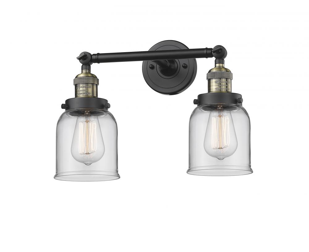 Bell - 2 Light - 16 inch - Black Antique Brass - Bath Vanity Light