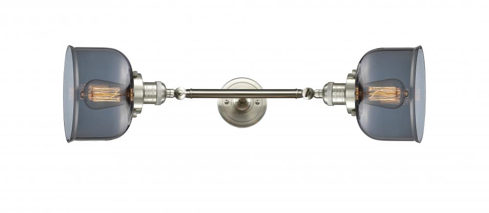 Bell - 2 Light - 8 inch - Brushed Satin Nickel - Bath Vanity Light