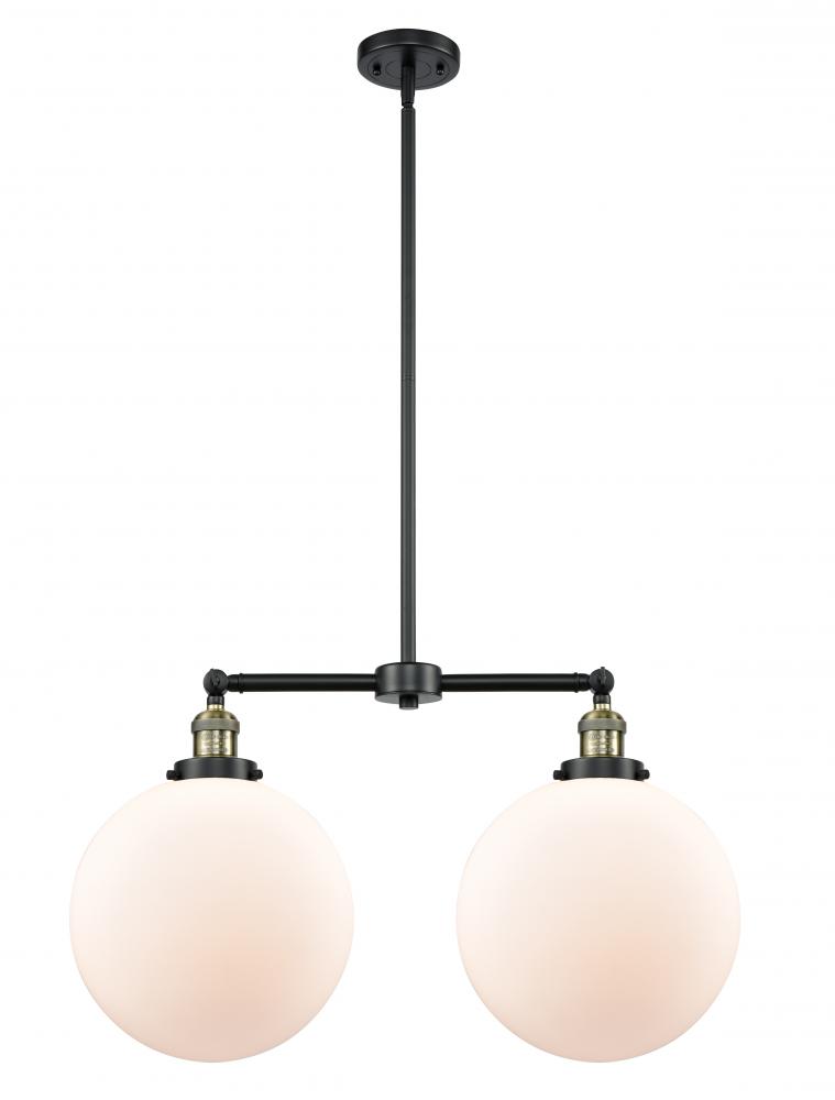 Beacon - 2 Light - 27 inch - Black Antique Brass - Stem Hung - Island Light