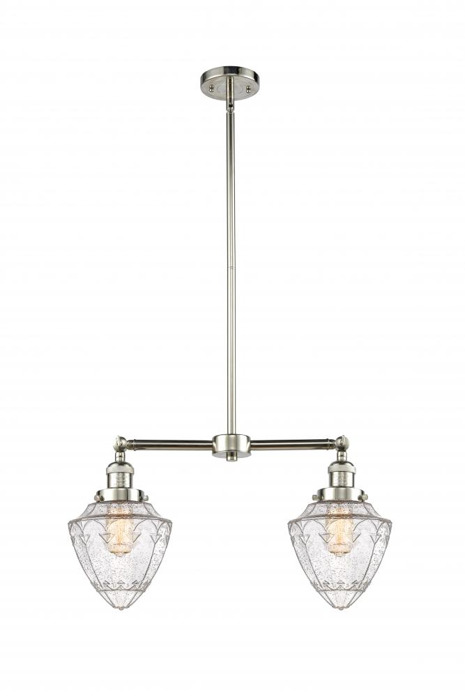 Bullet - 2 Light - 24 inch - Polished Nickel - Stem Hung - Island Light