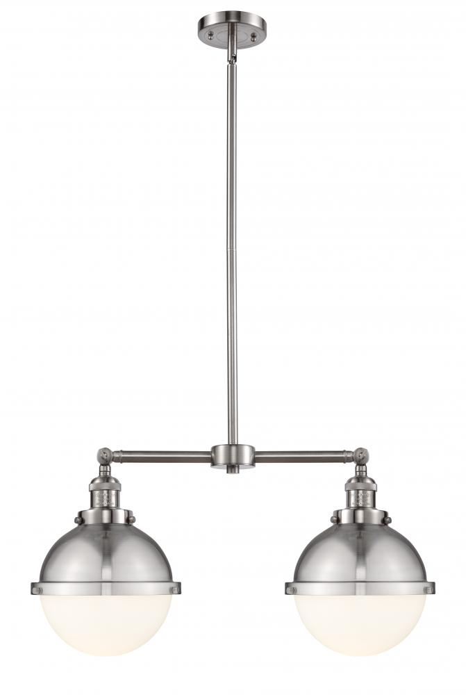 Hampden - 2 Light - 18 inch - Brushed Satin Nickel - Stem Hung - Island Light