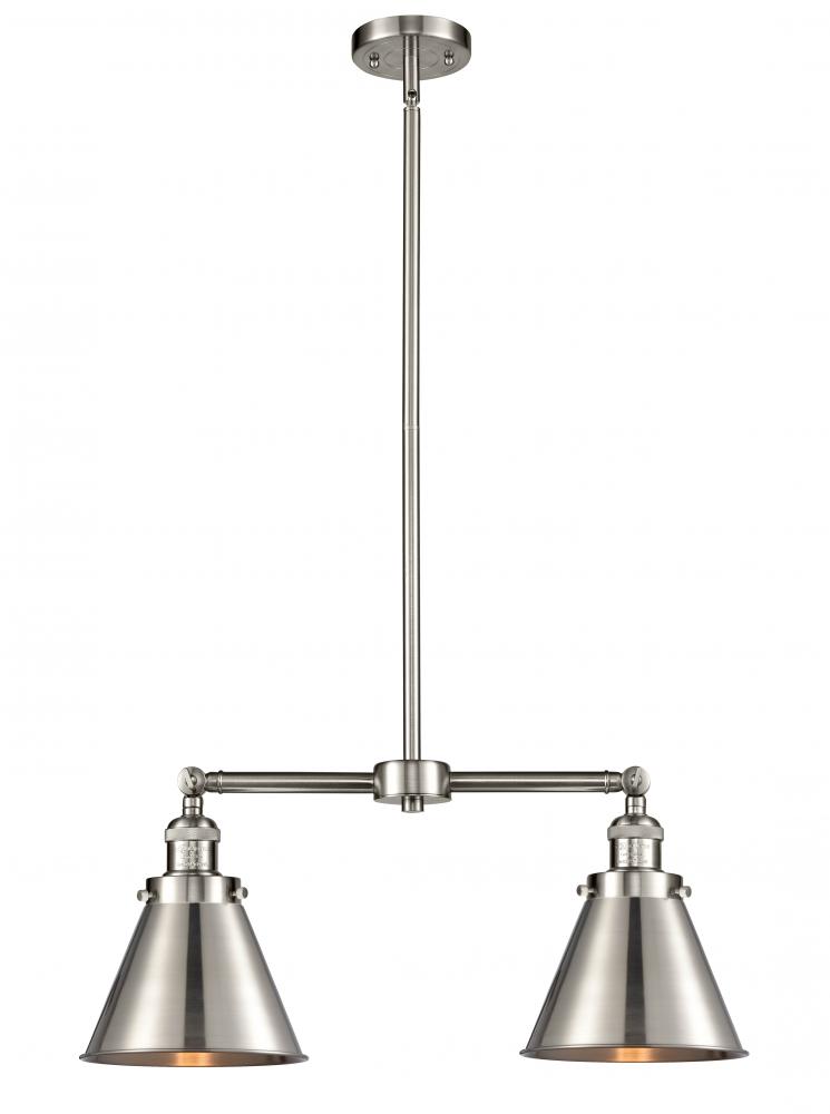 Appalachian - 2 Light - 23 inch - Brushed Satin Nickel - Stem Hung - Island Light