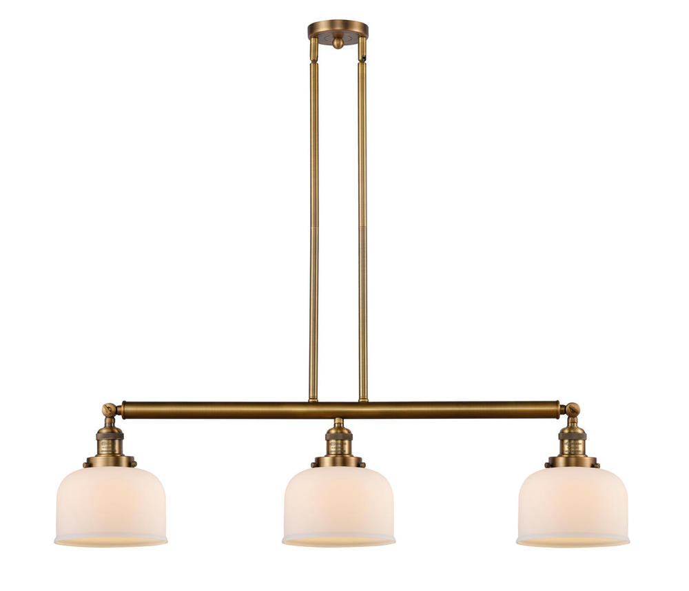 Bell - 3 Light - 41 inch - Brushed Brass - Stem Hung - Island Light