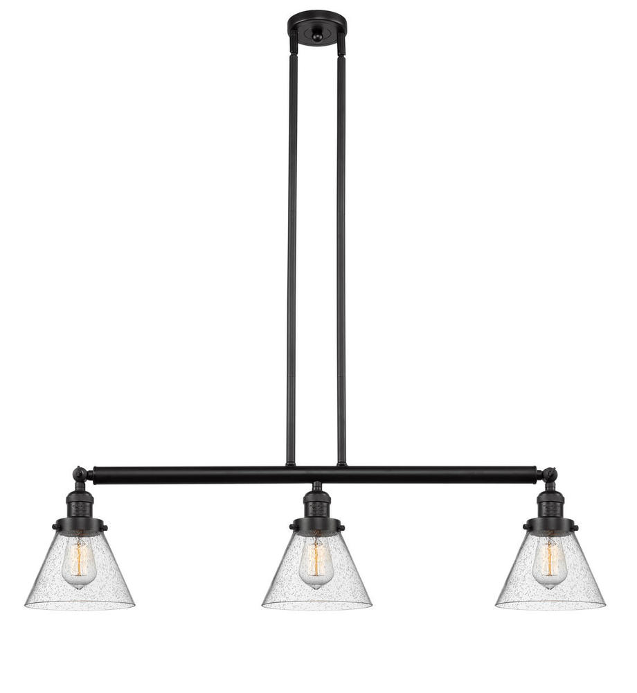 Cone - 3 Light - 40 inch - Oil Rubbed Bronze - Stem Hung - Island Light