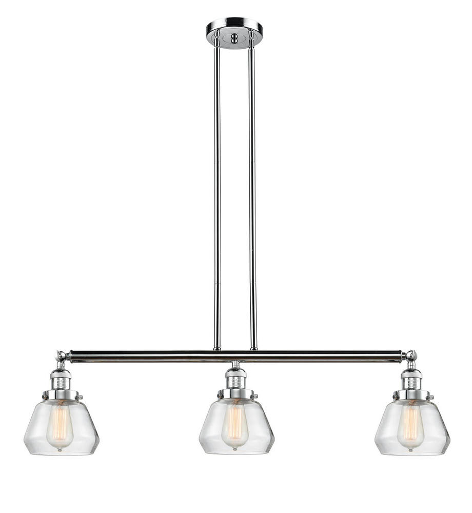 Fulton - 3 Light - 39 inch - Polished Chrome - Stem Hung - Island Light