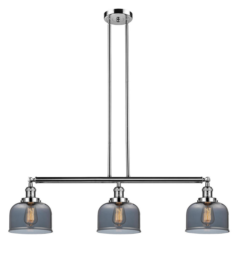 Bell - 3 Light - 41 inch - Polished Nickel - Stem Hung - Island Light