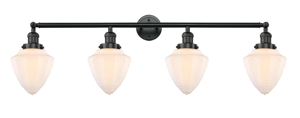 Bullet - 4 Light - 46 inch - Matte Black - Bath Vanity Light