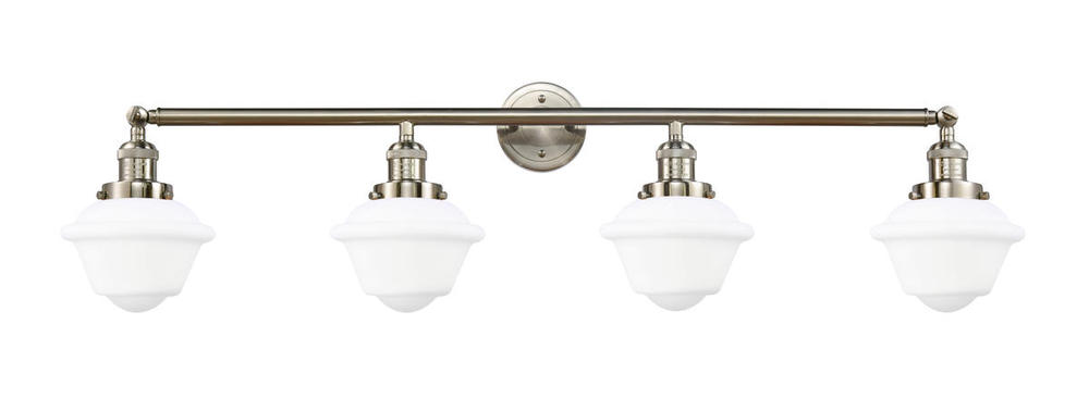 Oxford - 4 Light - 46 inch - Brushed Satin Nickel - Bath Vanity Light