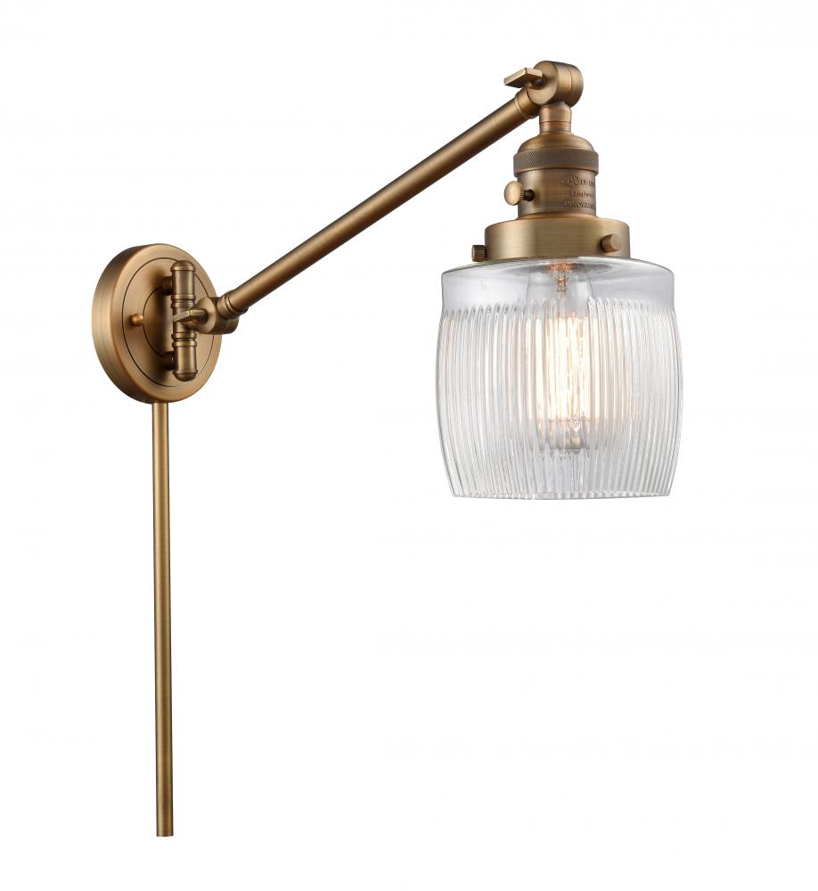 Colton - 1 Light - 8 inch - Brushed Brass - Swing Arm