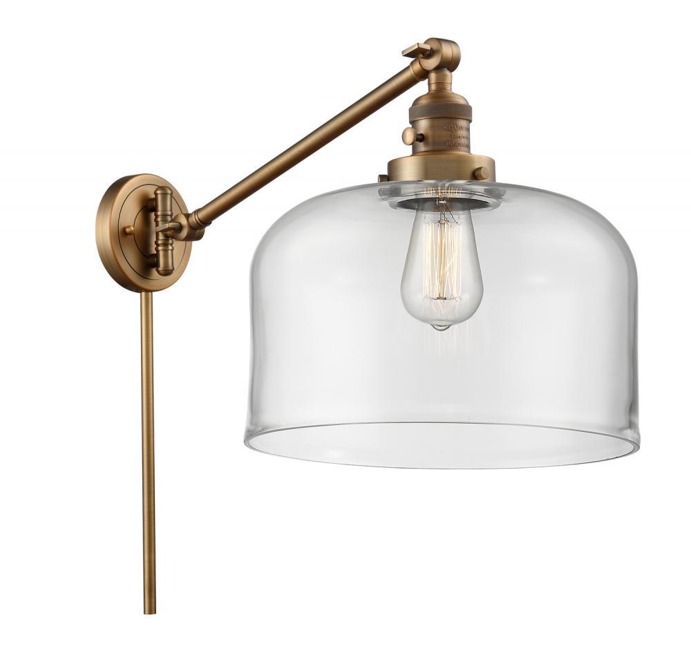 Bell - 1 Light - 12 inch - Brushed Brass - Swing Arm