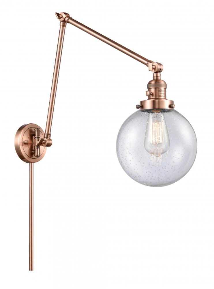 Beacon - 1 Light - 8 inch - Antique Copper - Swing Arm