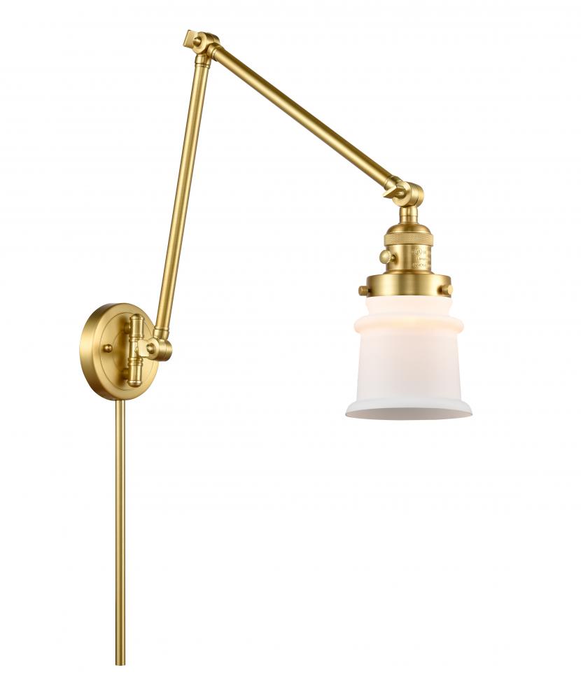 Canton - 1 Light - 8 inch - Satin Gold - Swing Arm