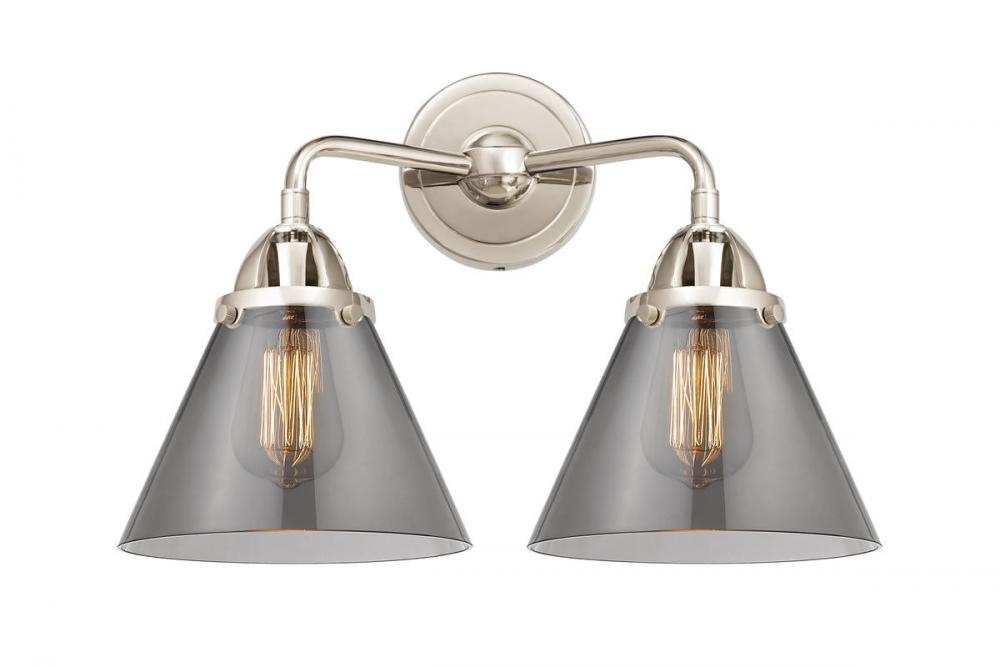 Cone - 2 Light - 16 inch - Polished Nickel - Bath Vanity Light