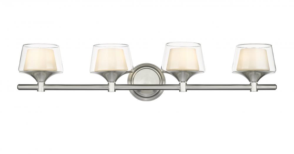 Laguna - 4 Light - 33 inch - Satin Nickel - Bath Vanity Light