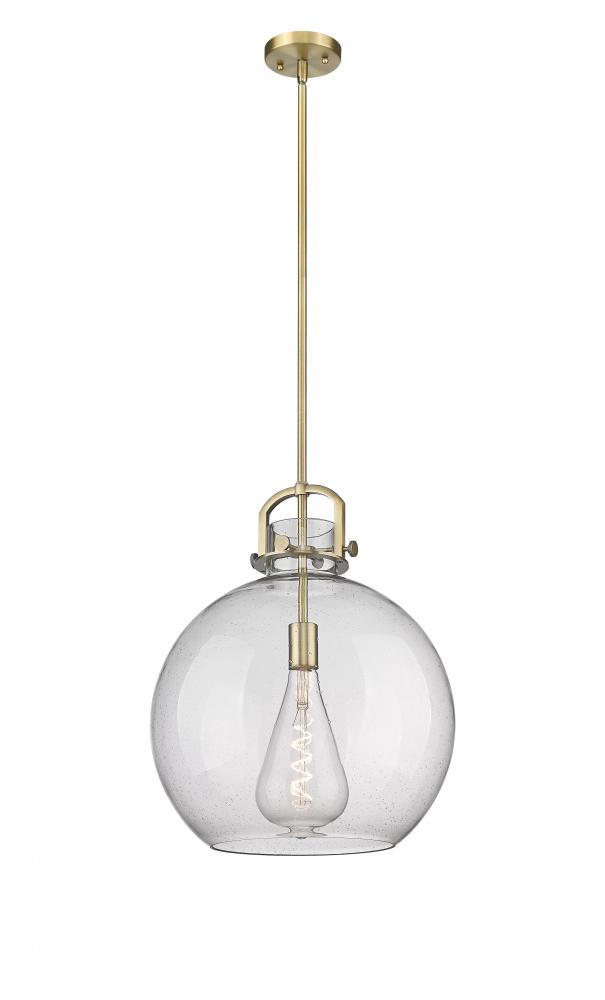 Newton Sphere - 1 Light - 16 inch - Brushed Brass - Pendant