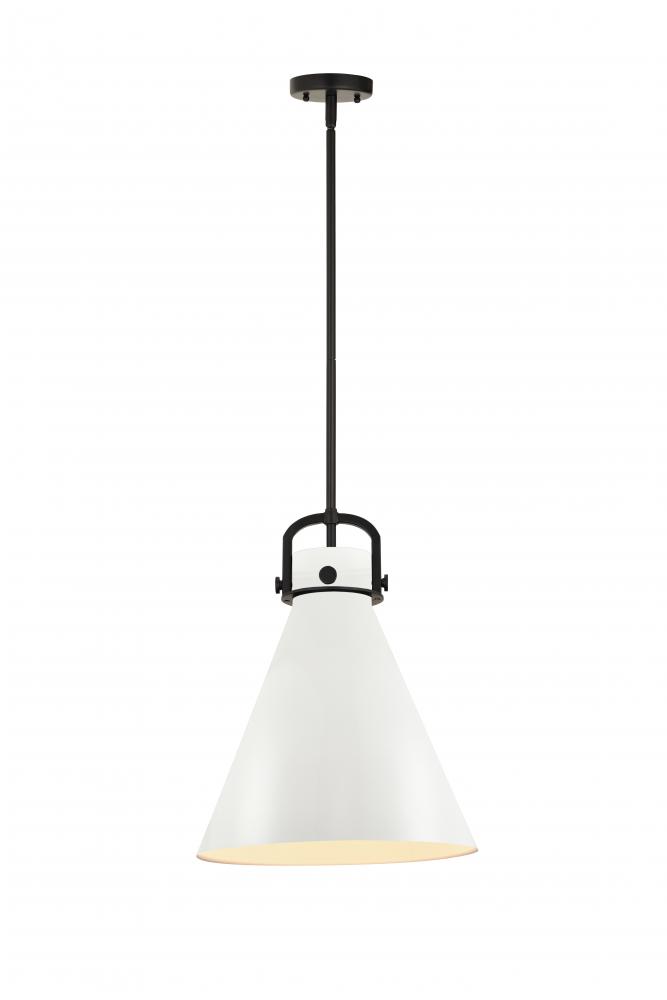 Newton Cone - 1 Light - 14 inch - Matte Black - Pendant