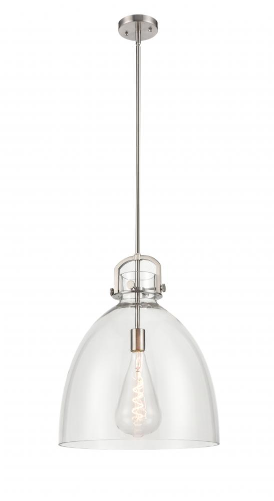 Newton Bell - 1 Light - 16 inch - Satin Nickel - Pendant