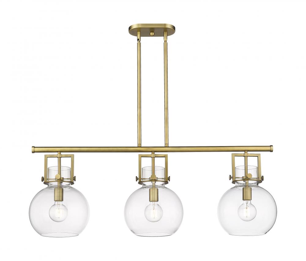 Newton Sphere - 3 Light - 42 inch - Brushed Brass - Island Light