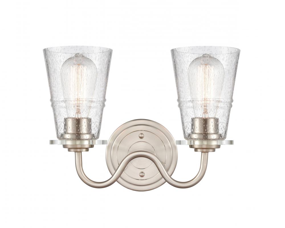 Scarlett - 2 Light - 14 inch - Satin Nickel - Bath Vanity Light