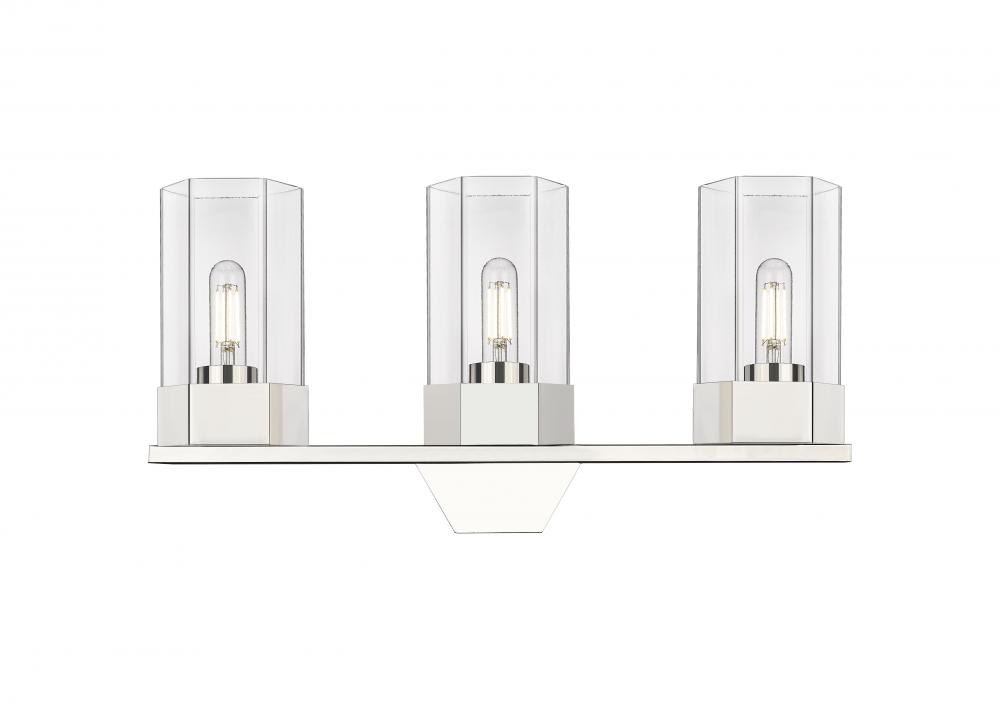 Claverack - 3 Light - 22 inch - Polished Nickel - Bath Vanity Light