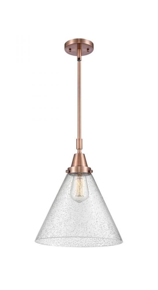 Cone - 1 Light - 12 inch - Antique Copper - Mini Pendant