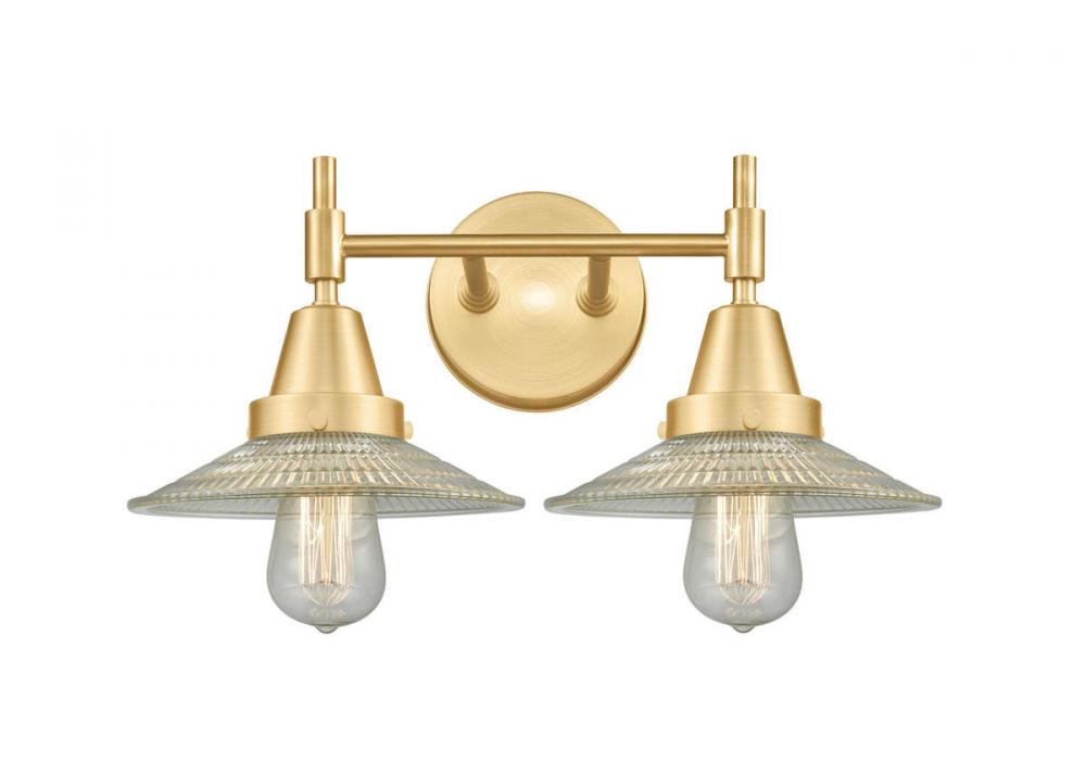 Halophane - 2 Light - 18 inch - Satin Gold - Bath Vanity Light