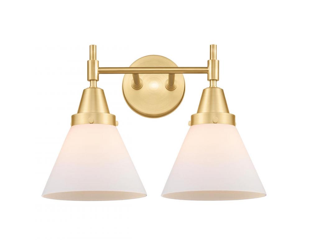 Cone - 2 Light - 17 inch - Satin Gold - Bath Vanity Light