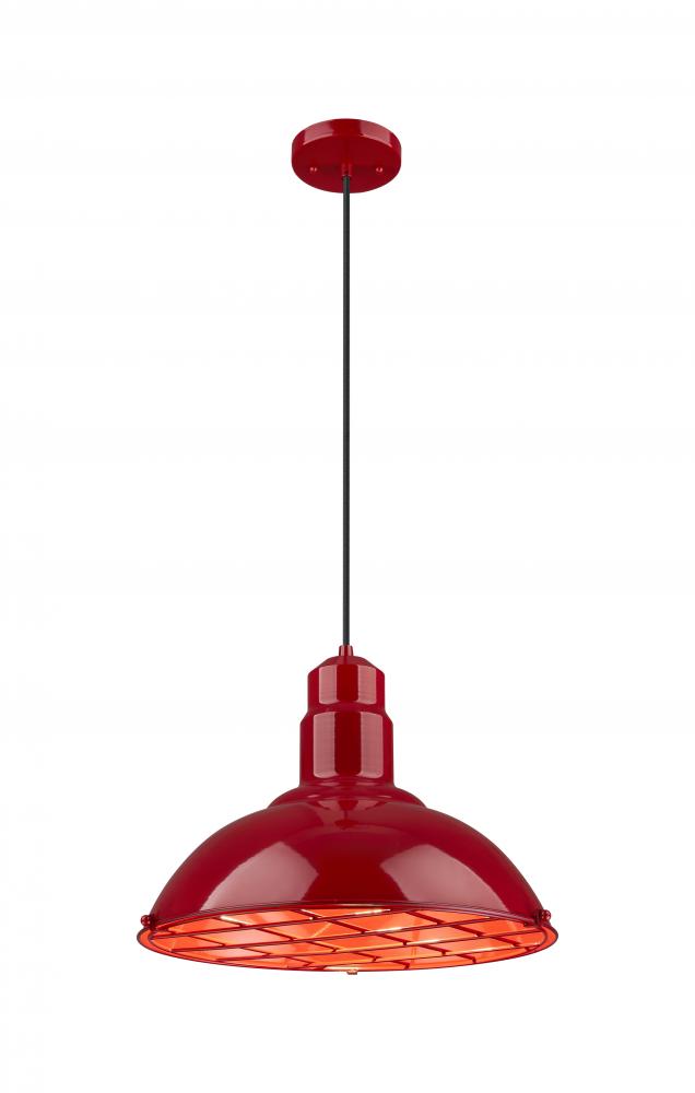 Langston - 1 Light - 16 inch - Red - Cord hung - Pendant