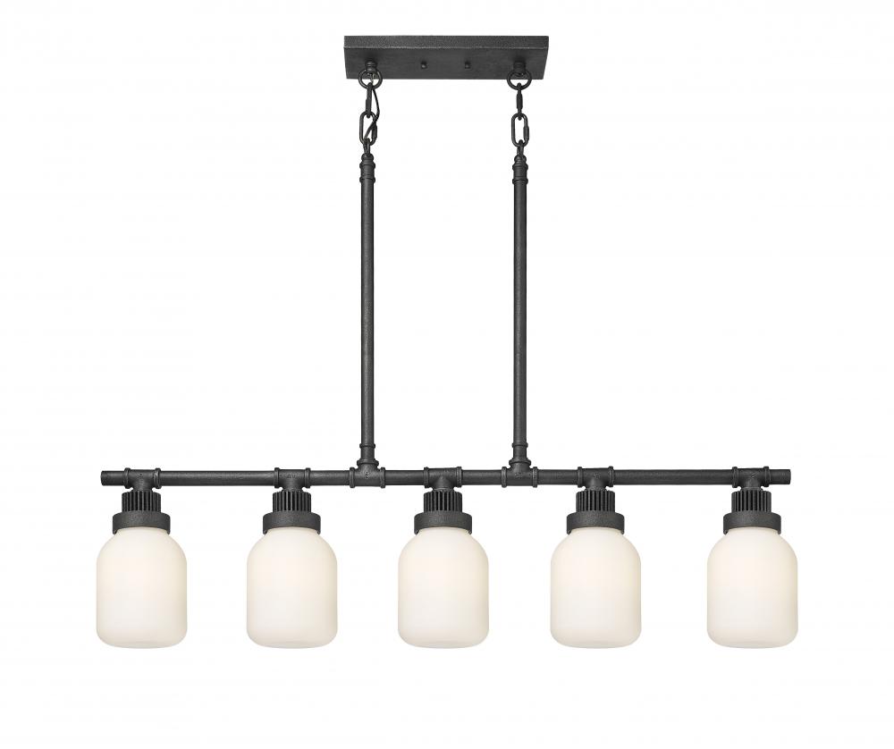 Somers - 5 Light - 43 inch - Weathered Zinc - Linear Pendant