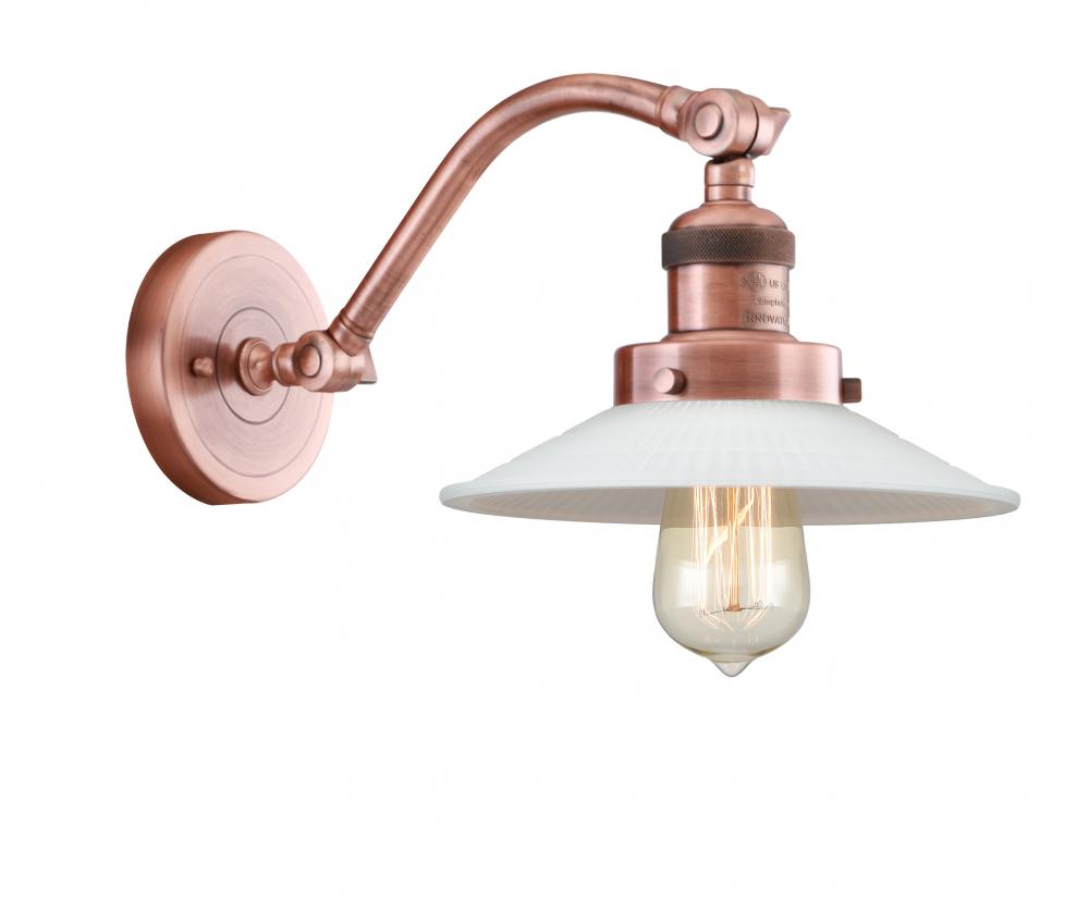 Halophane - 1 Light - 9 inch - Antique Copper - Sconce