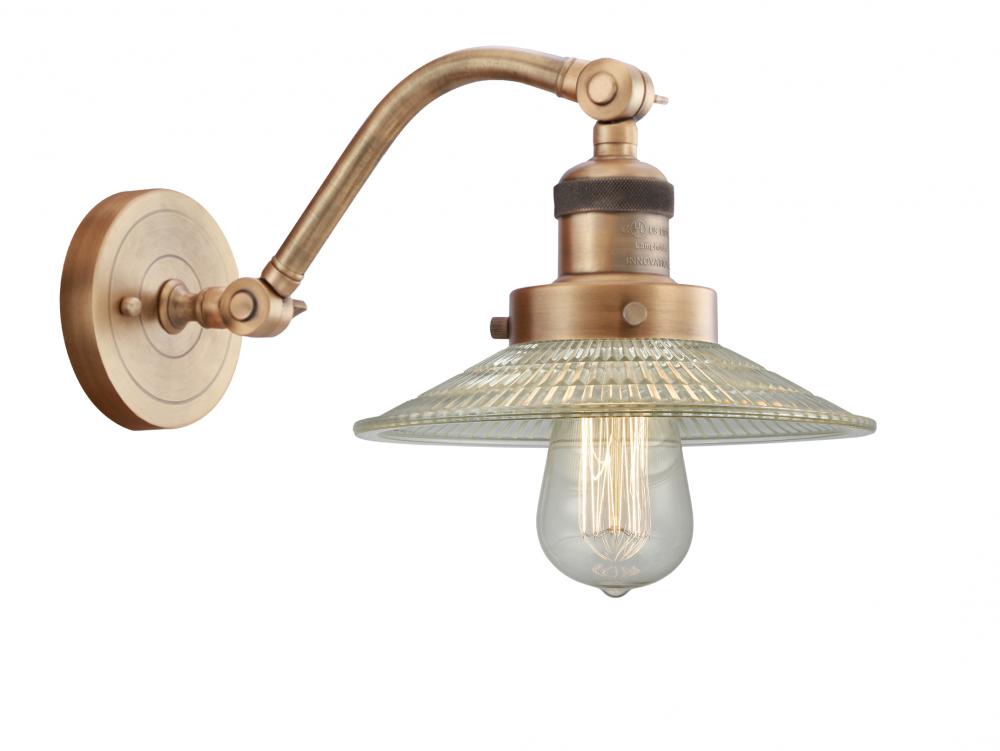 Halophane - 1 Light - 9 inch - Brushed Brass - Sconce