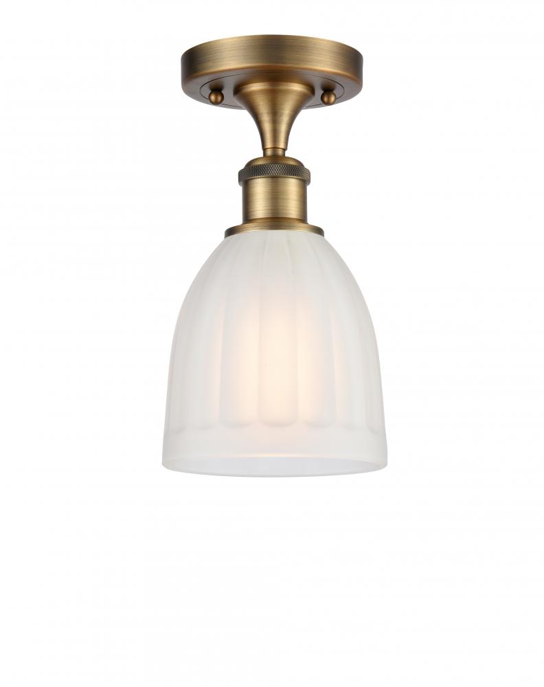 Brookfield - 1 Light - 6 inch - Brushed Brass - Semi-Flush Mount