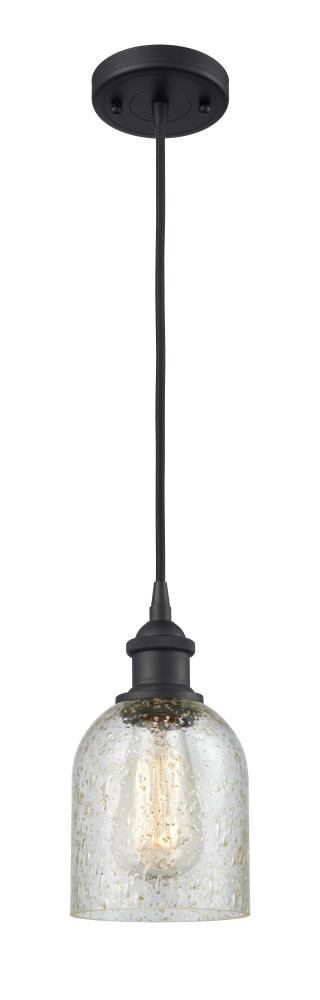 Caledonia - 1 Light - 5 inch - Matte Black - Cord hung - Mini Pendant