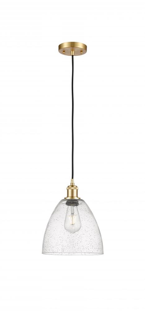 Bristol - 1 Light - 9 inch - Satin Gold - Cord hung - Mini Pendant