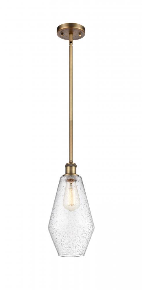 Cindyrella - 1 Light - 7 inch - Brushed Brass - Mini Pendant