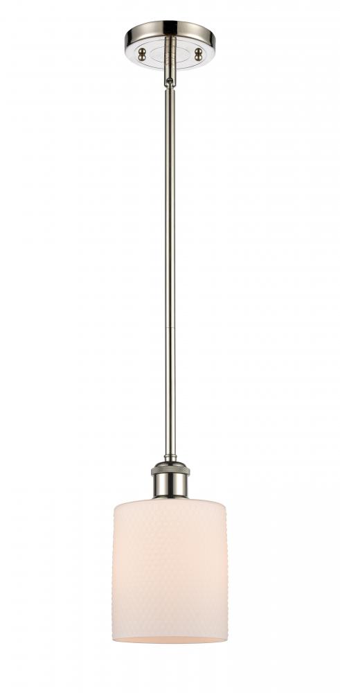 Cobbleskill - 1 Light - 5 inch - Polished Nickel - Mini Pendant