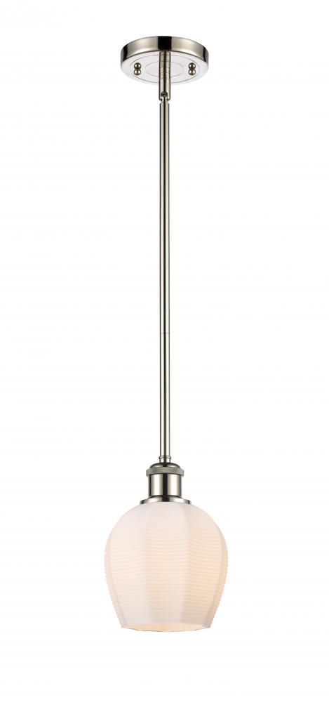 Norfolk - 1 Light - 6 inch - Polished Nickel - Mini Pendant