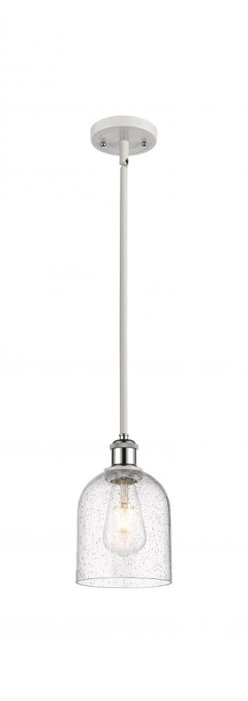 Bella - 1 Light - 6 inch - White Polished Chrome - Mini Pendant