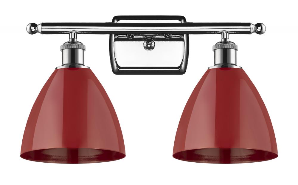 Plymouth - 2 Light - 18 inch - Polished Chrome - Bath Vanity Light