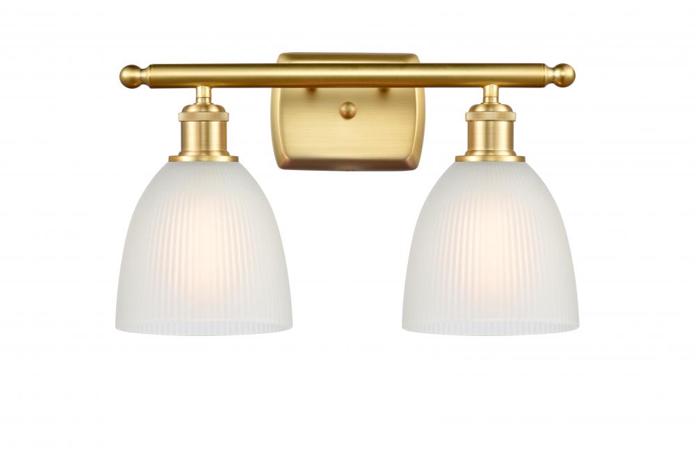 Castile - 2 Light - 16 inch - Satin Gold - Bath Vanity Light