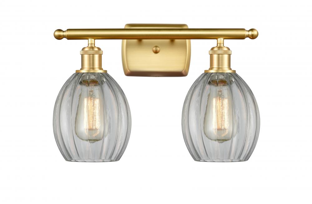 Eaton - 2 Light - 16 inch - Satin Gold - Bath Vanity Light