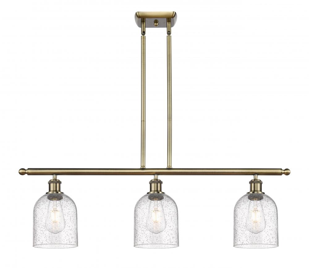 Bella - 3 Light - 36 inch - Antique Brass - Cord hung - Island Light