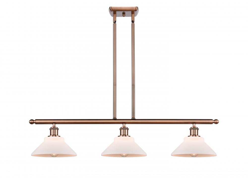 Orwell - 3 Light - 36 inch - Antique Copper - Cord hung - Island Light