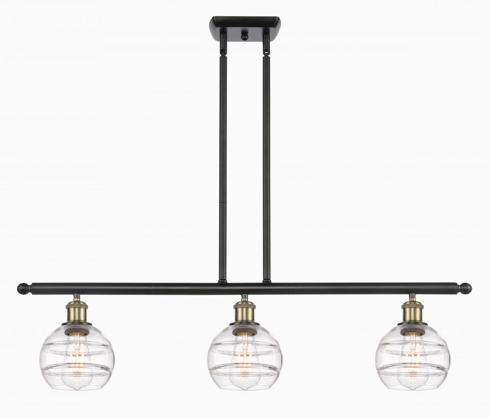 Rochester - 3 Light - 36 inch - Black Antique Brass - Cord hung - Island Light