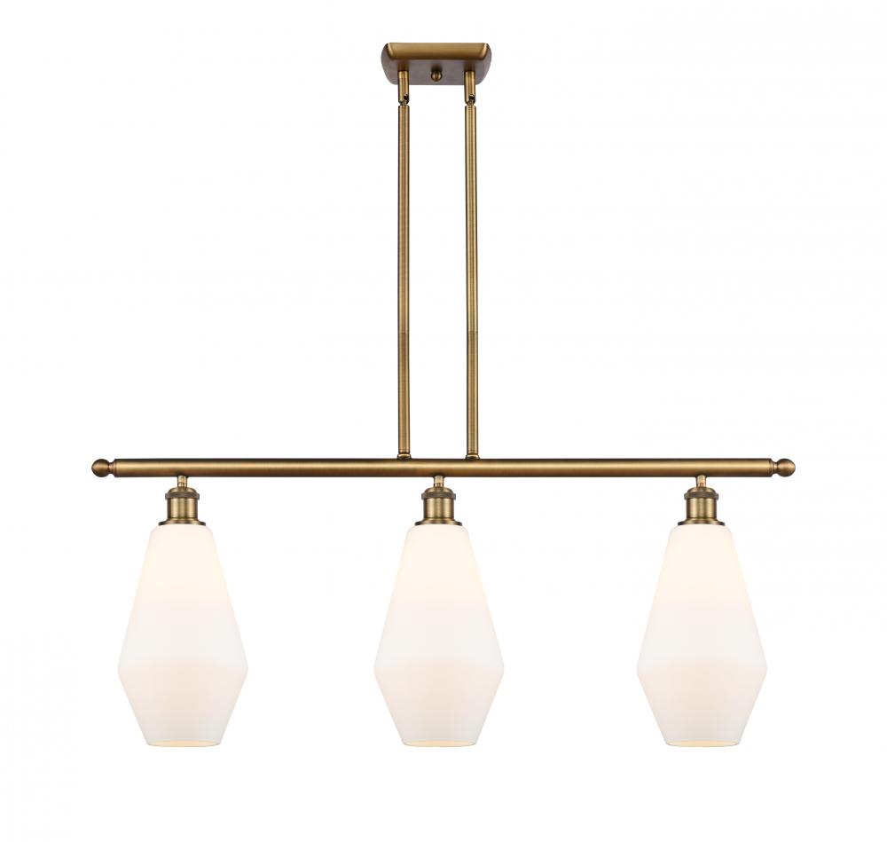 Cindyrella - 3 Light - 36 inch - Brushed Brass - Cord hung - Island Light