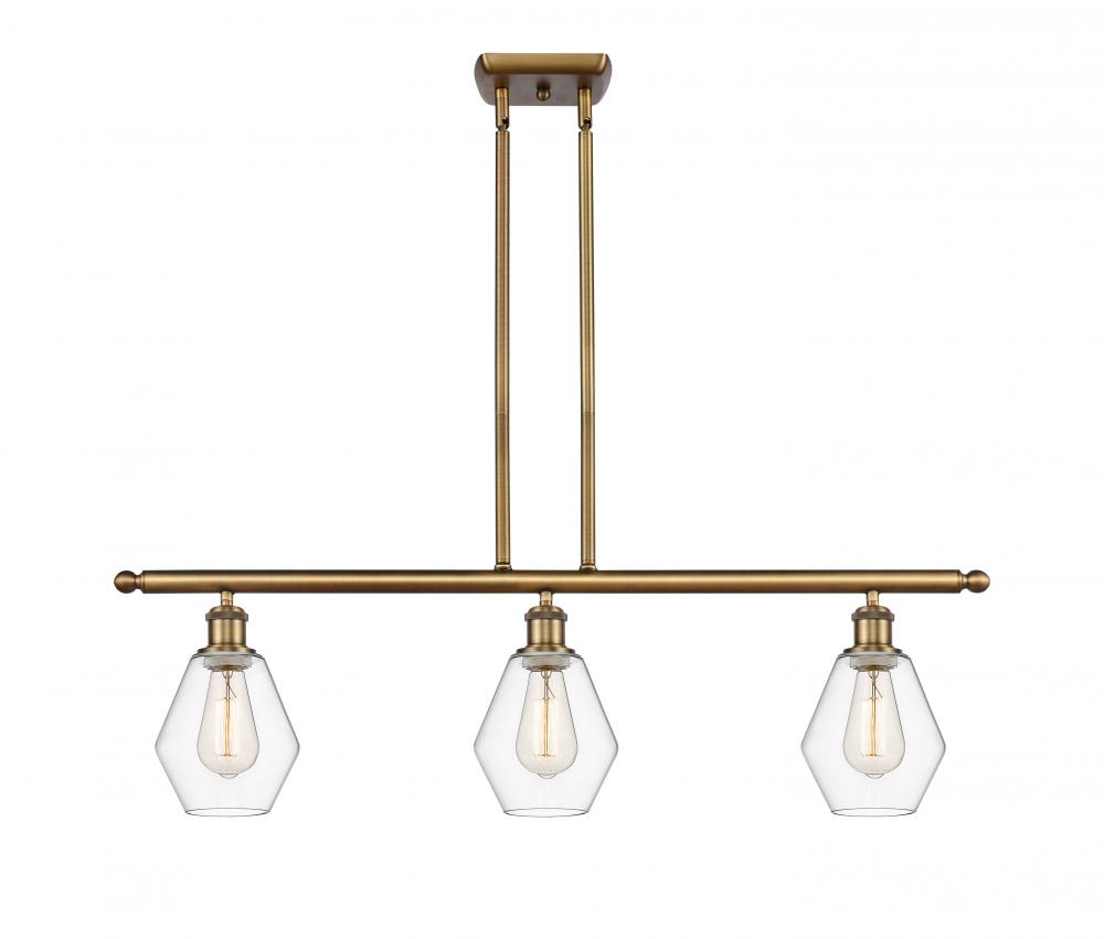 Cindyrella - 3 Light - 36 inch - Brushed Brass - Cord hung - Island Light