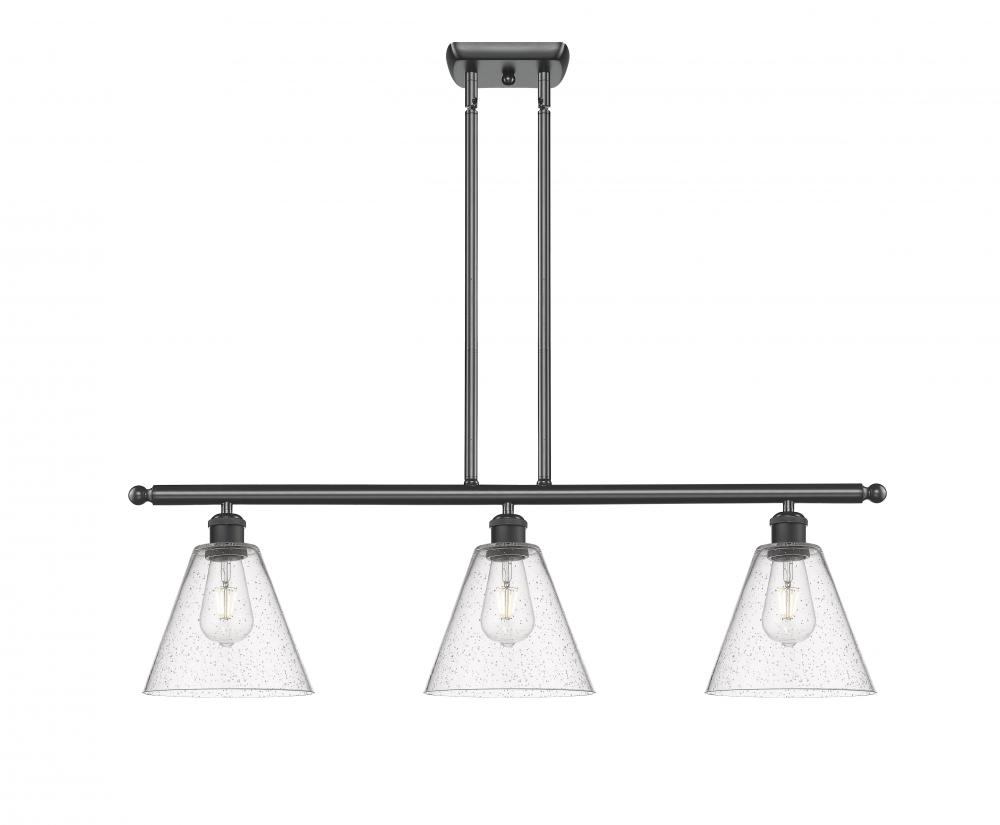 Berkshire - 3 Light - 36 inch - Matte Black - Cord hung - Island Light